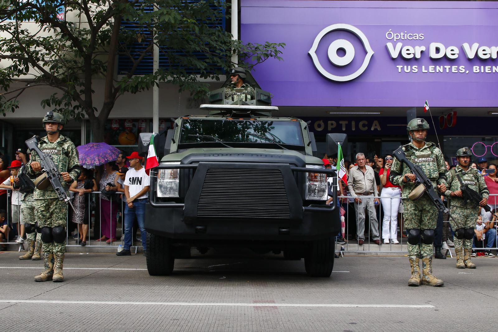 $!Realizan desfile militar en Culiacán por la Independencia de México