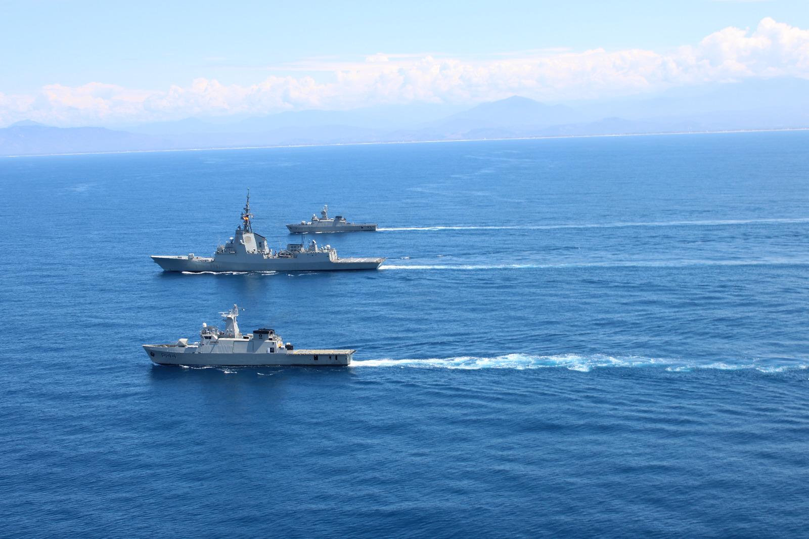 $!Realiza Armada de México ejercicios navales con la Armada Española en aguas del Pacífico mexicano