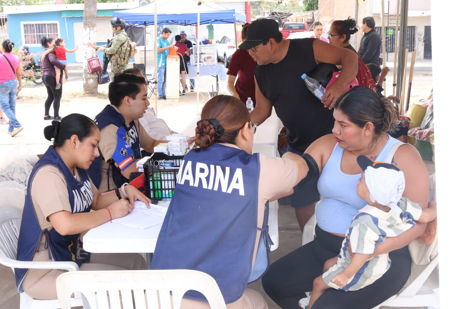 $!Secretaría de Marina lleva jornada de atención médica de primer contacto a Urías