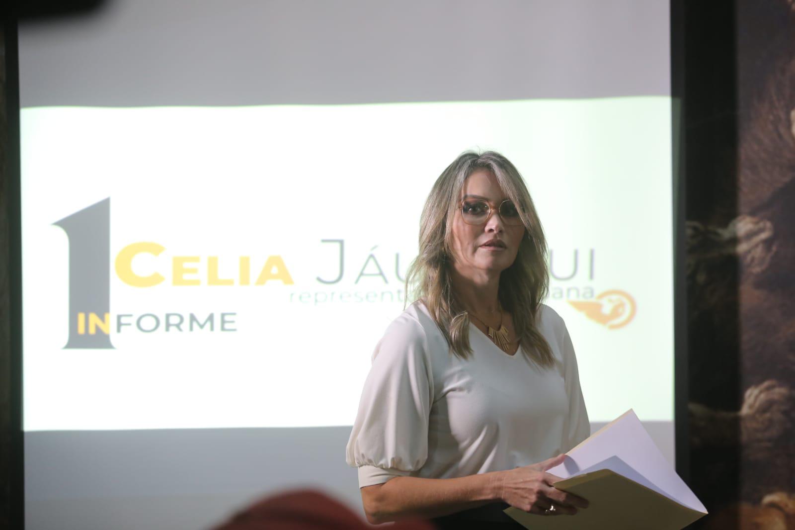 $!Presenta Celia Jáuregui su informe legislativo; realza la capacidad de lograr acuerdos