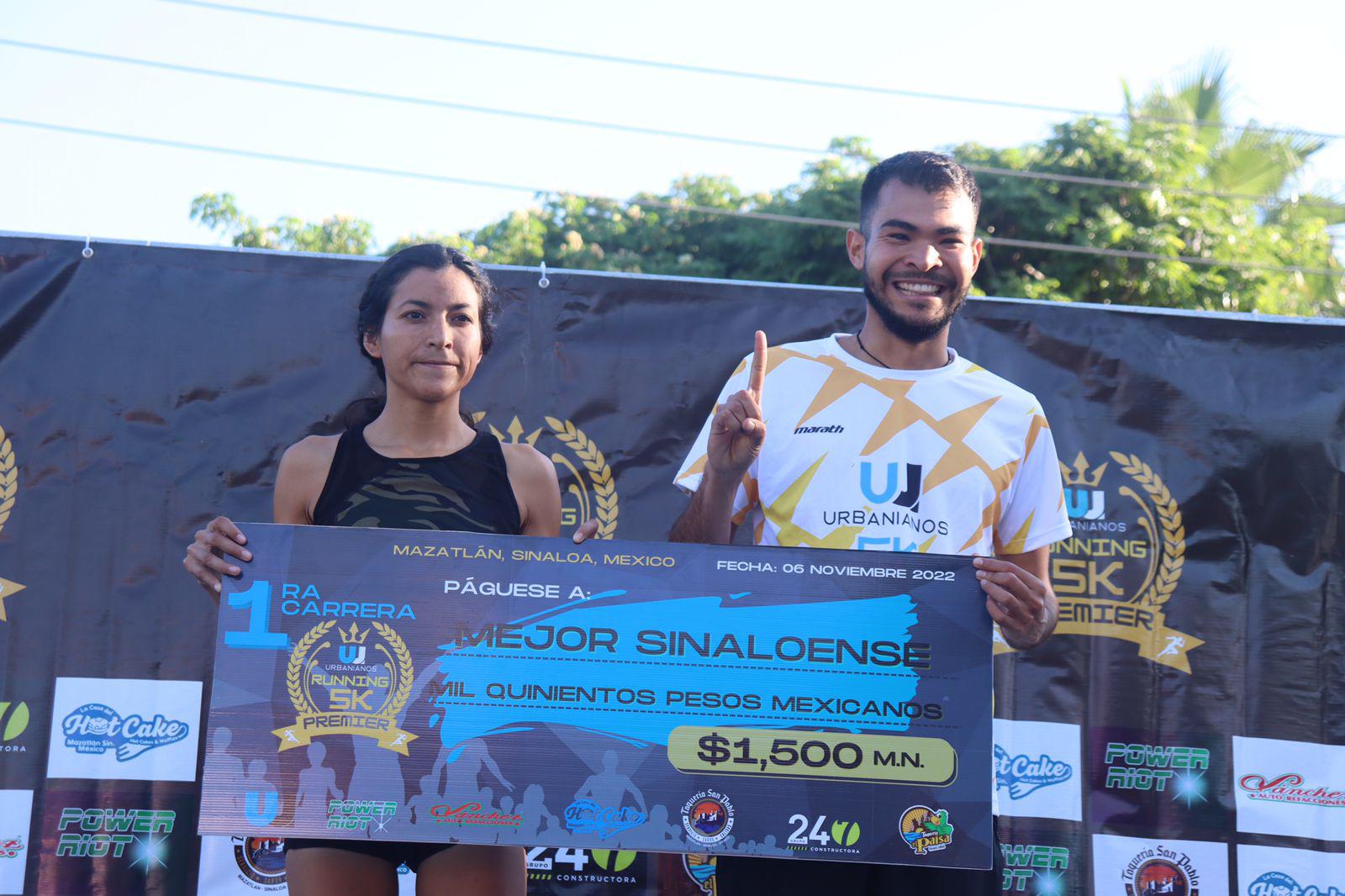 $!Daniela García y Fernando Martínez ganan la Elite de la Urbanianos Premiere 5K