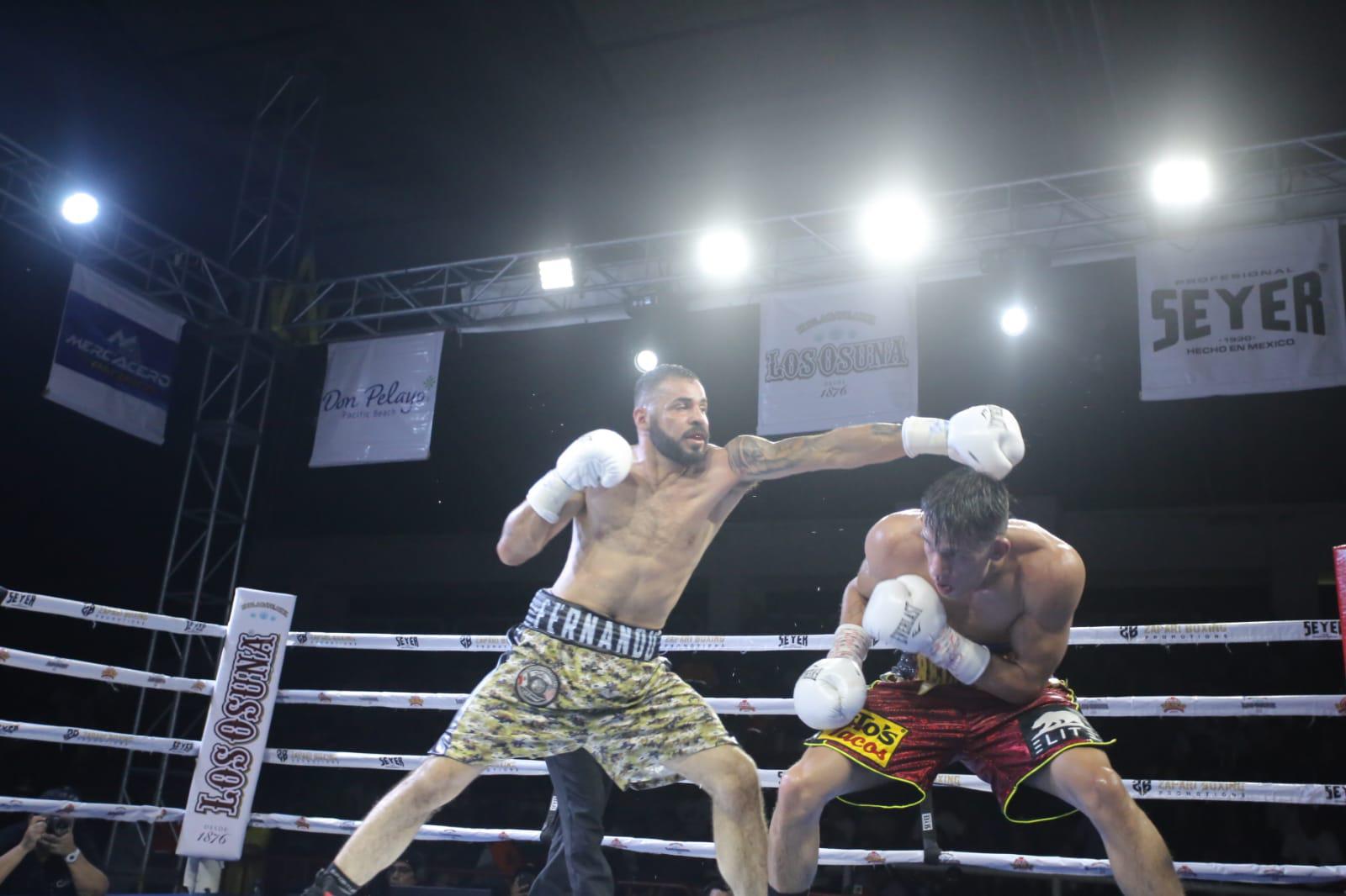 $!‘Veneno’ Aréchiga mantiene el invicto en pelea estelar de función ‘Rumbo a la Gloria’