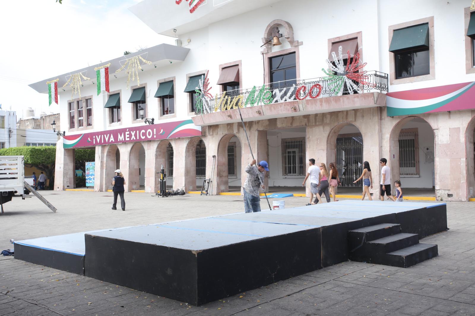 $!Alistan la celebración del Grito de Independencia en Mazatlán este 15 de septiembre