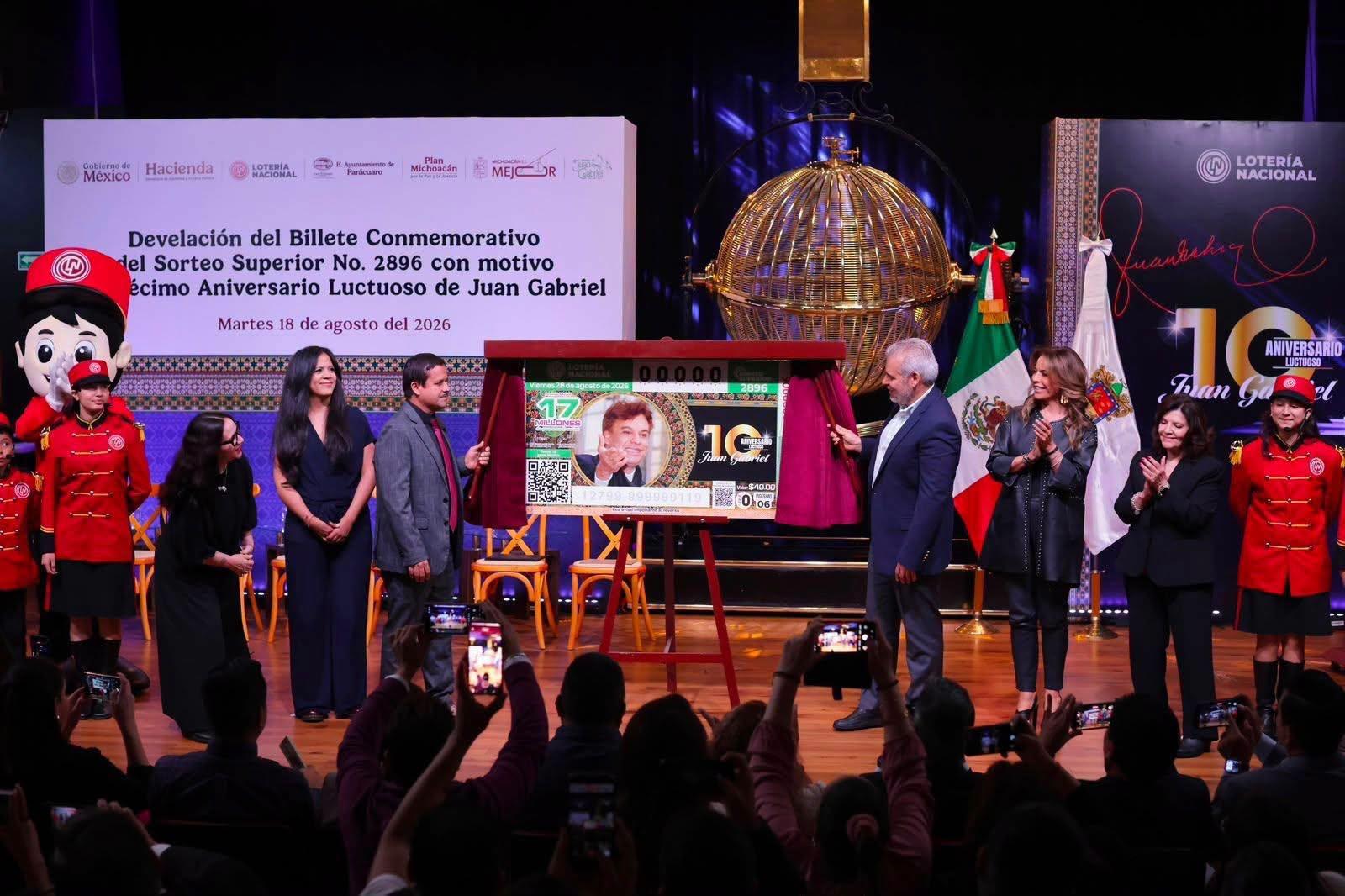 $!El billete conmemorativo del sorteo 2896 de la Lotería Nacional.