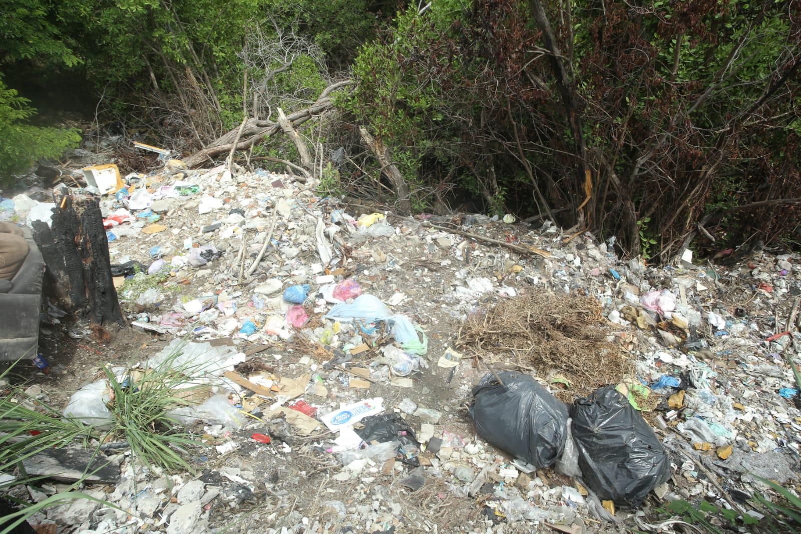 $!Acaban de limpiar y... ¡otra vez! están llenos de basura los márgenes del Estero del Infiernillo
