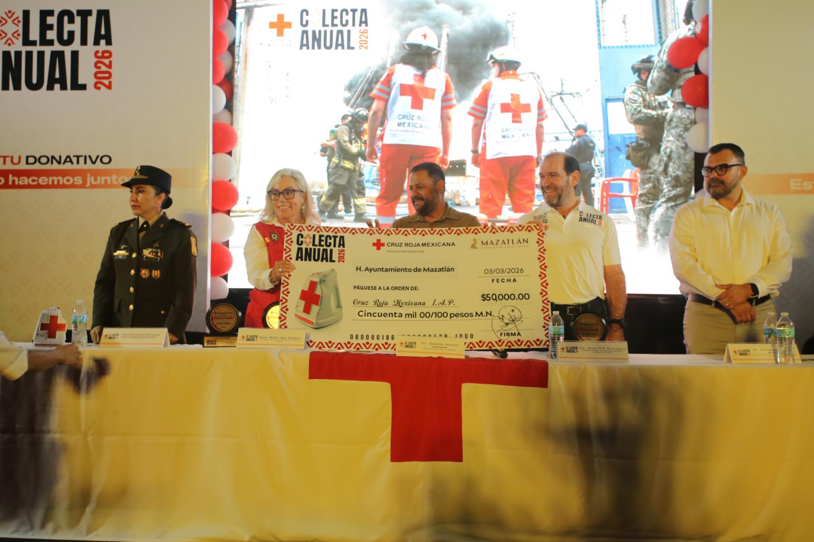 $!Arranca Colecta Anual de Cruz Roja en Mazatlán y recibe un millón 76 mil 500 pesos en donativos