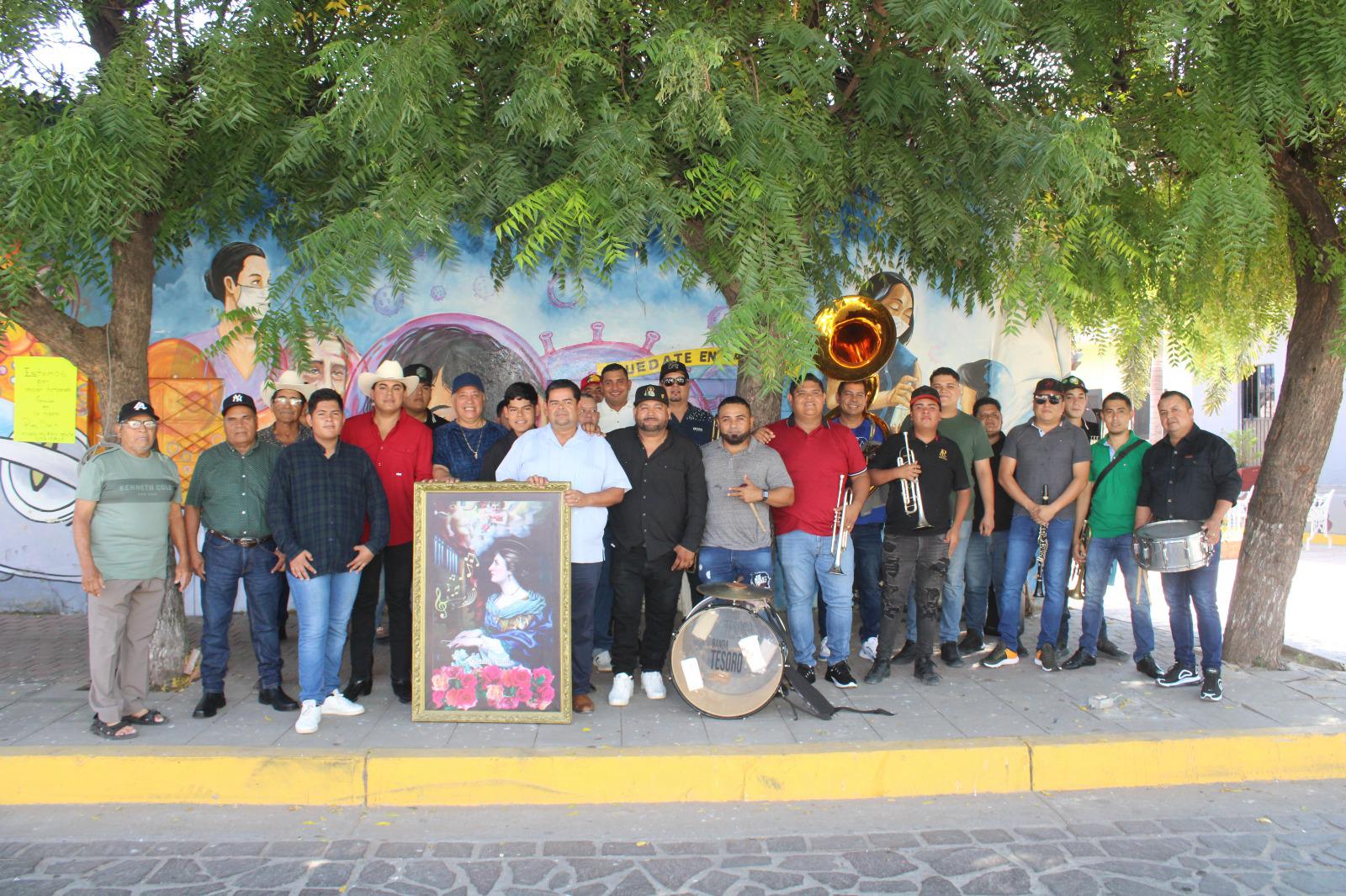 $!Músicos de Rosario celebran a Santa Cecilia con procesión y misa; le piden que haya trabajo