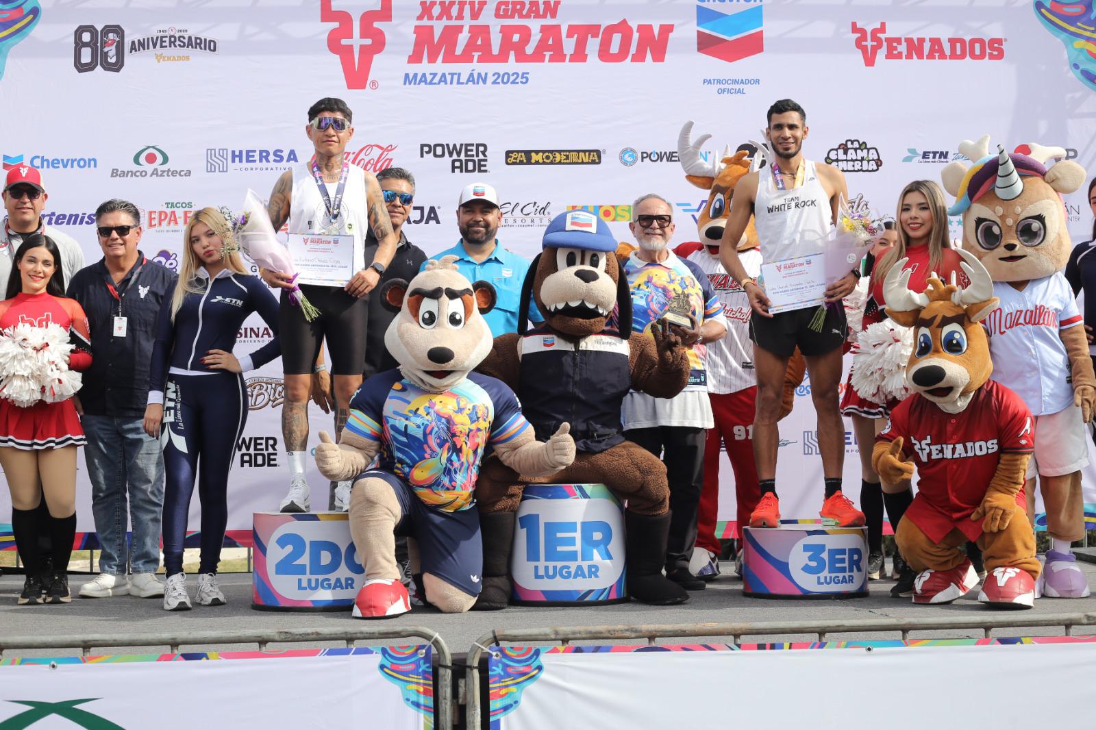 $!Alfred Kipserem Cherop y Mary José Solís reinan en los 42K del Gran Maratón Mazatlán