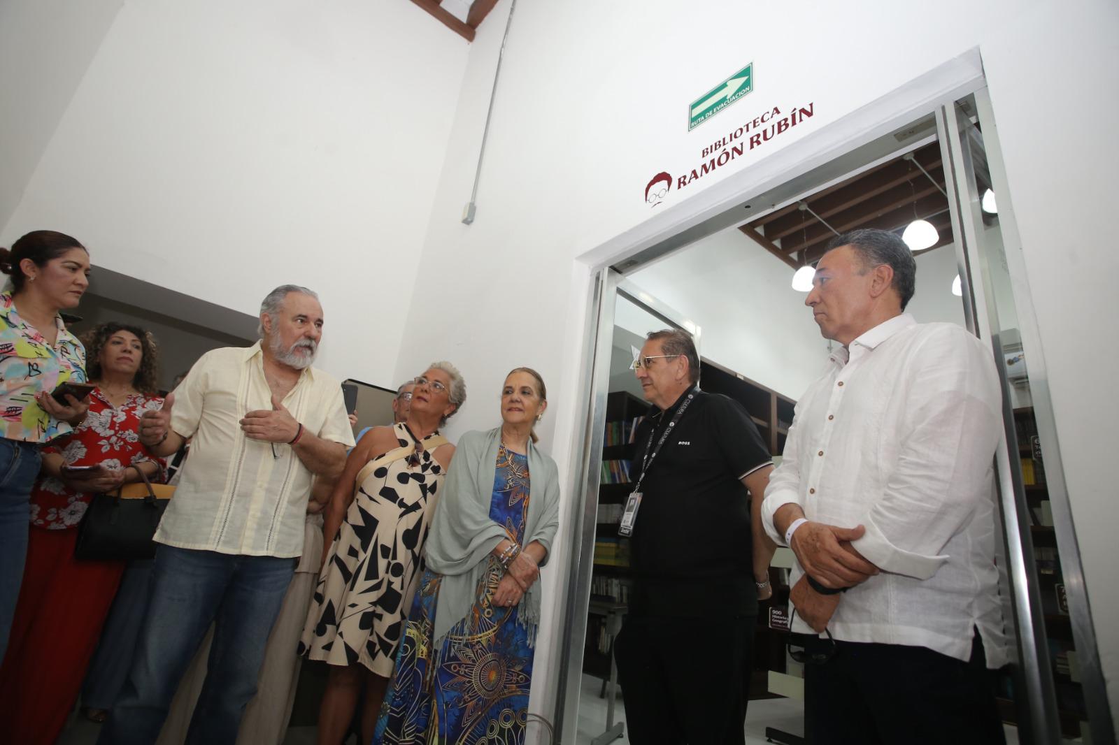 $!Con la presencia de autoridades estatales y municipales, se inauguró la Biblioteca “Ramón Rubín” en el puerto.