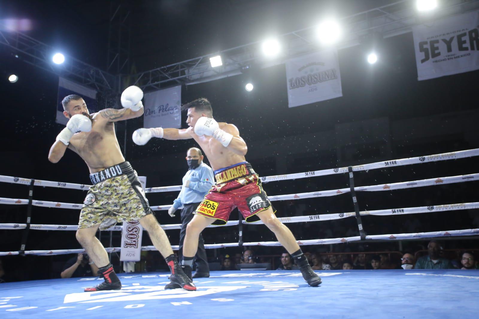 $!‘Veneno’ Aréchiga mantiene el invicto en pelea estelar de función ‘Rumbo a la Gloria’