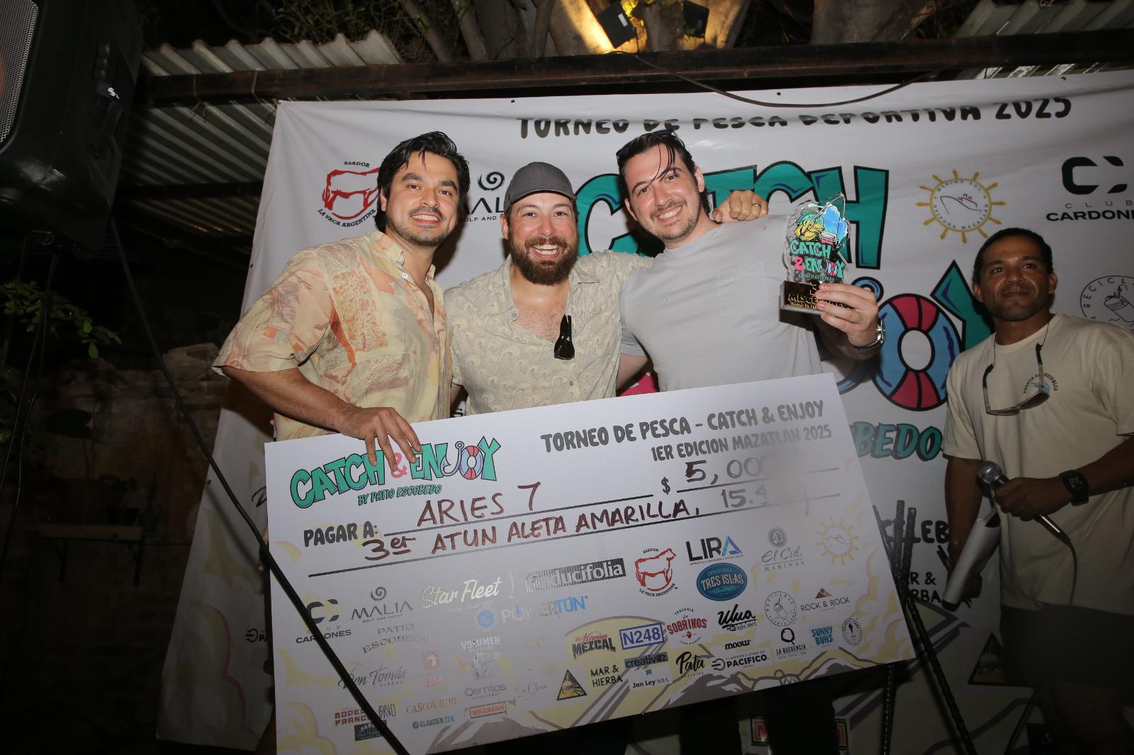 $!La embarcación Aries 7 se quedó con el tercer lugar en la categoría de Atún Aleta Amarilla.