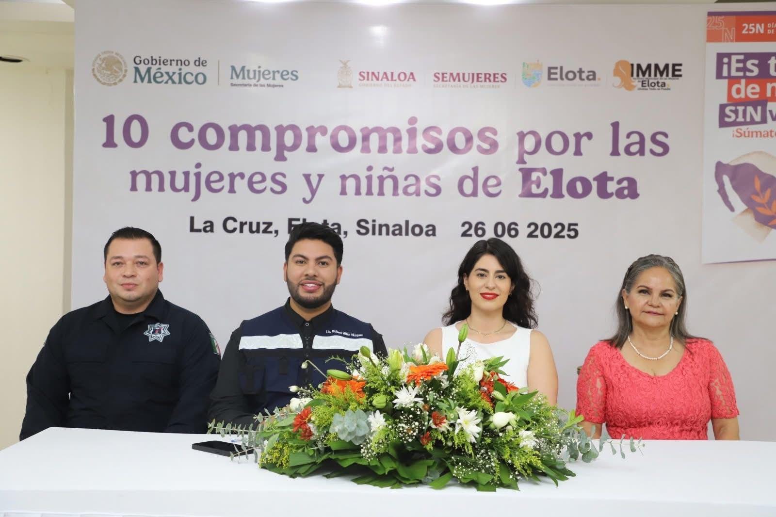 $!Firman en Elota 10 compromisos para erradicar la violencia contra mujeres y niñas