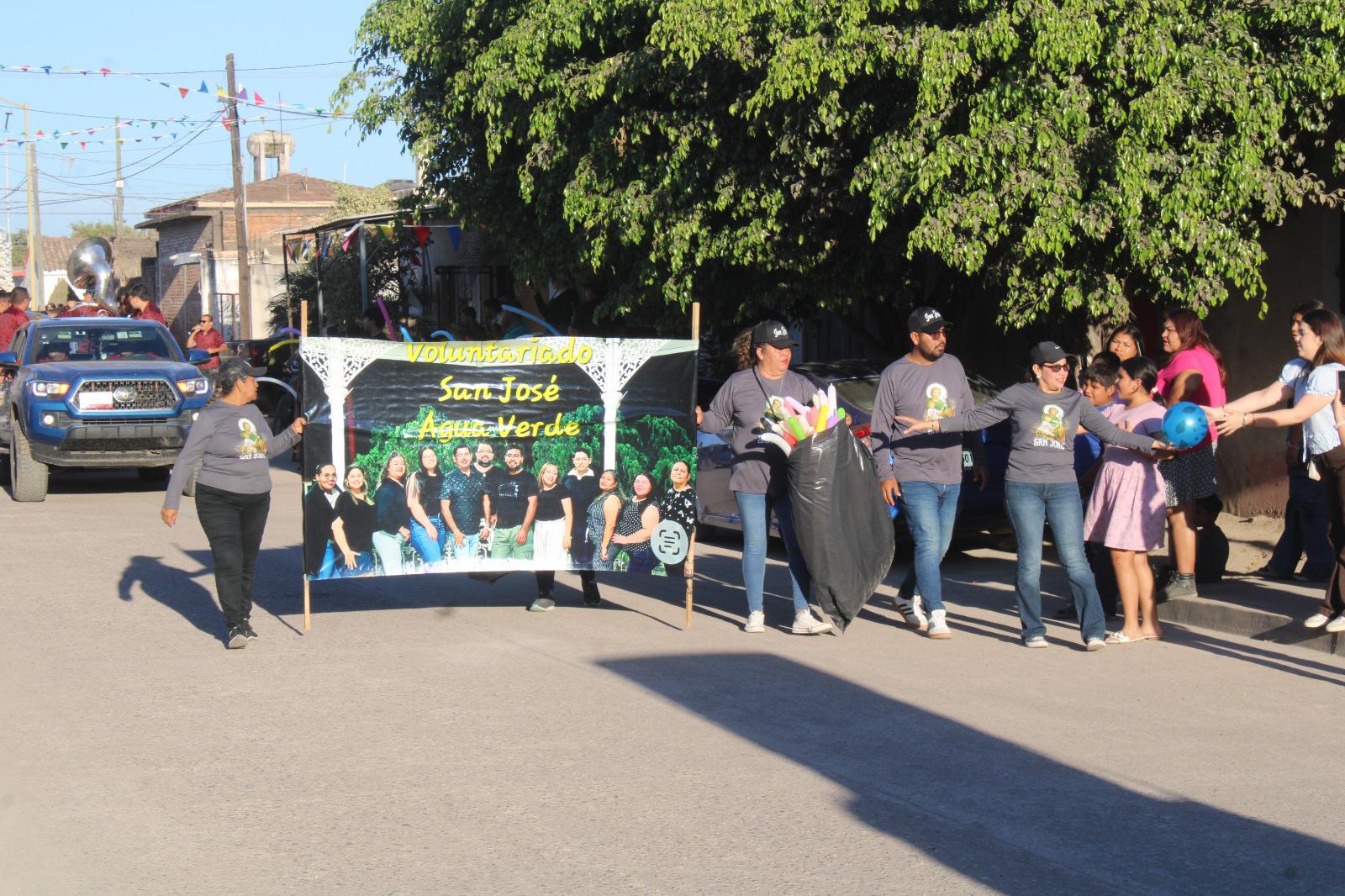 $!Celebran con desfile Fiesta del Señor San José en Agua Verde, Rosario