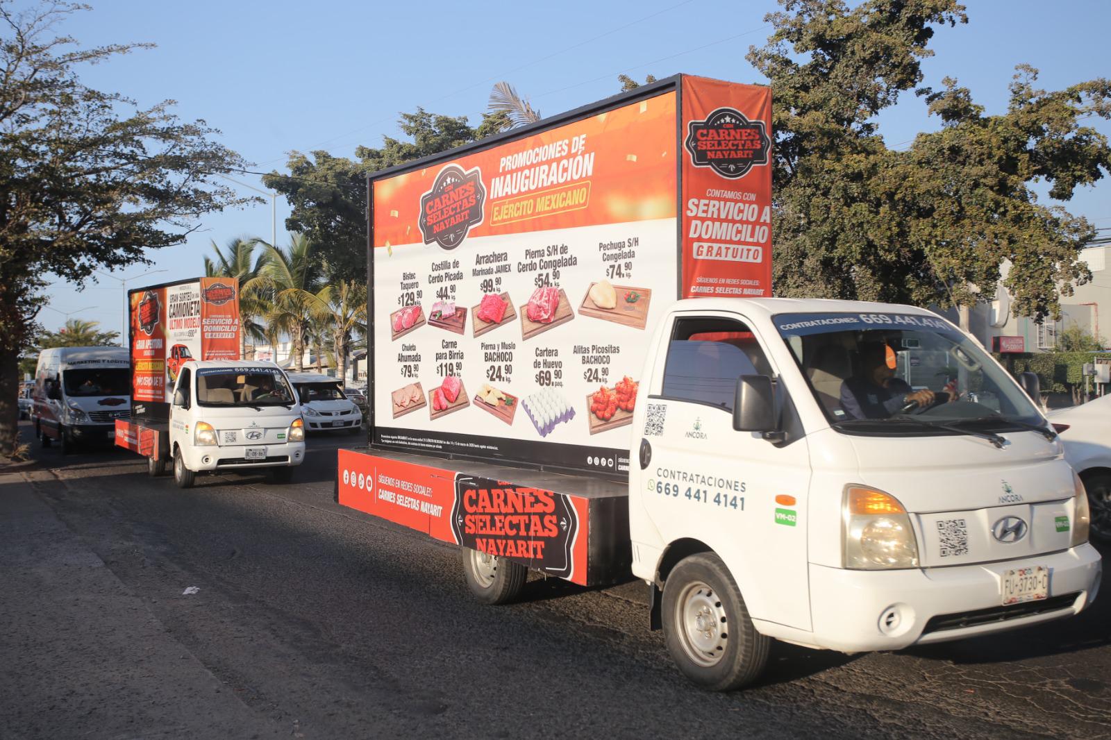 $!Caravana anuncia apertura de nueva sucursal de Carnes Selectas Nayarit en Mazatlán
