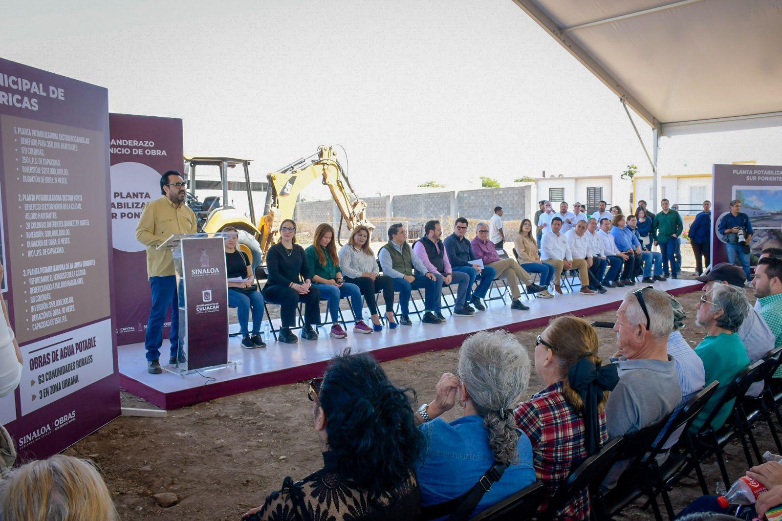 $!Arranca construcción de nueva planta potabilizadora en zona sur de Culiacán