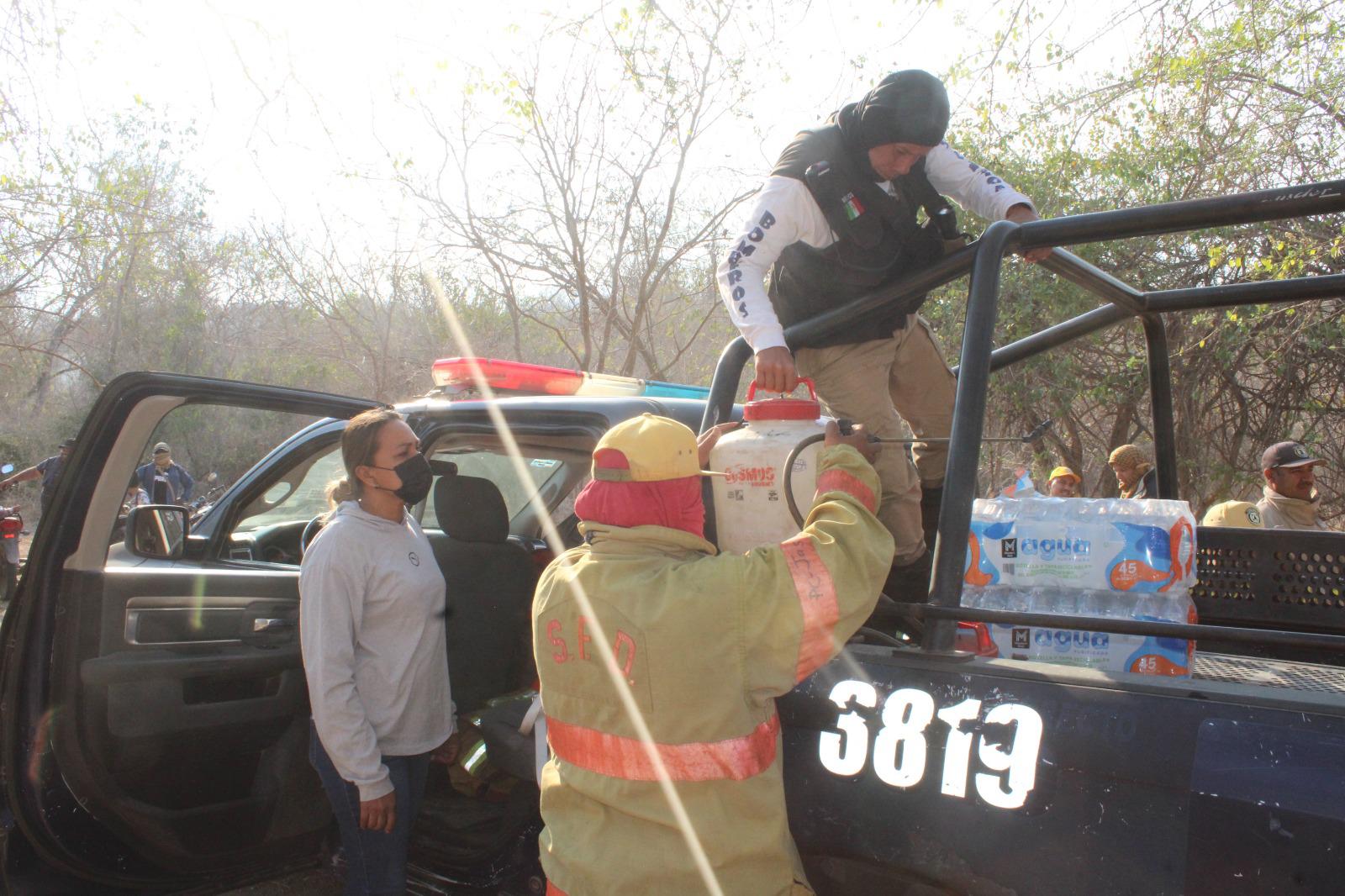 $!Tere se suma a brigada contra el incendio en el cerro del Yauco, en Rosario