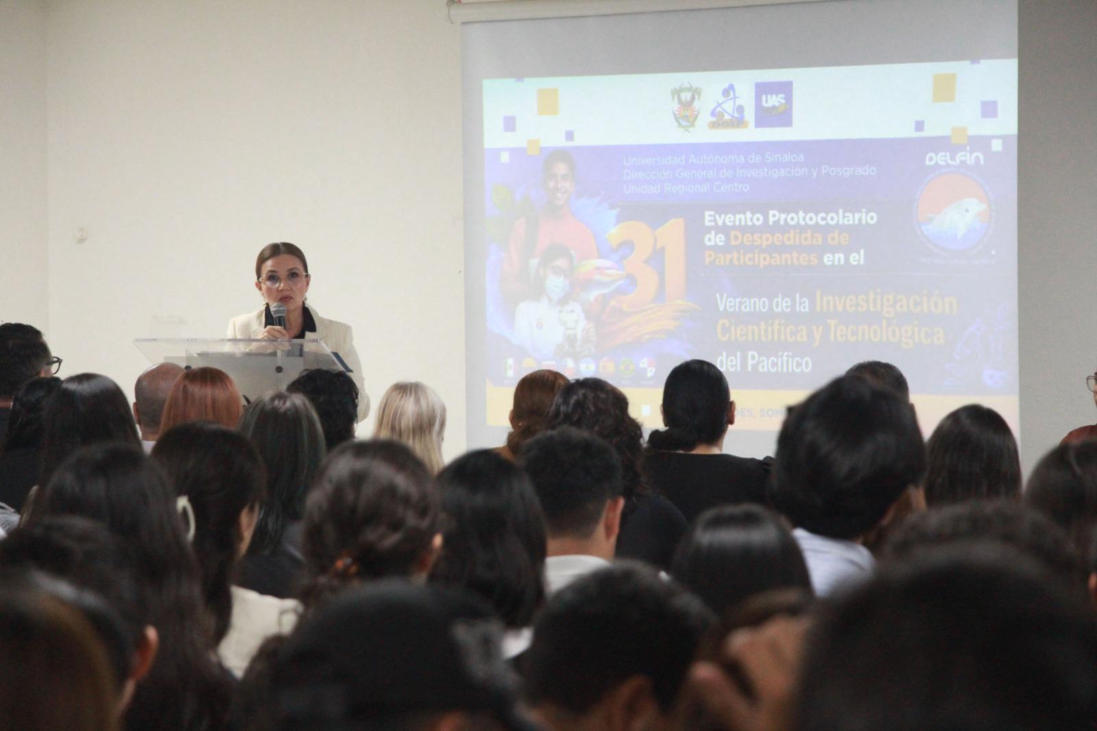 $!Da la UAS cálida despedida a delegación de 519 estudiantes que participan en el 31° Verano de la Investigación Científica y Tecnológica del Pacífico (DELFÍN)