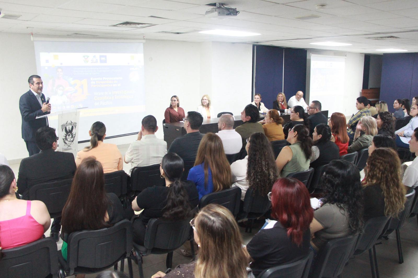 $!Da la UAS cálida despedida a delegación de 519 estudiantes que participan en el 31° Verano de la Investigación Científica y Tecnológica del Pacífico (DELFÍN)