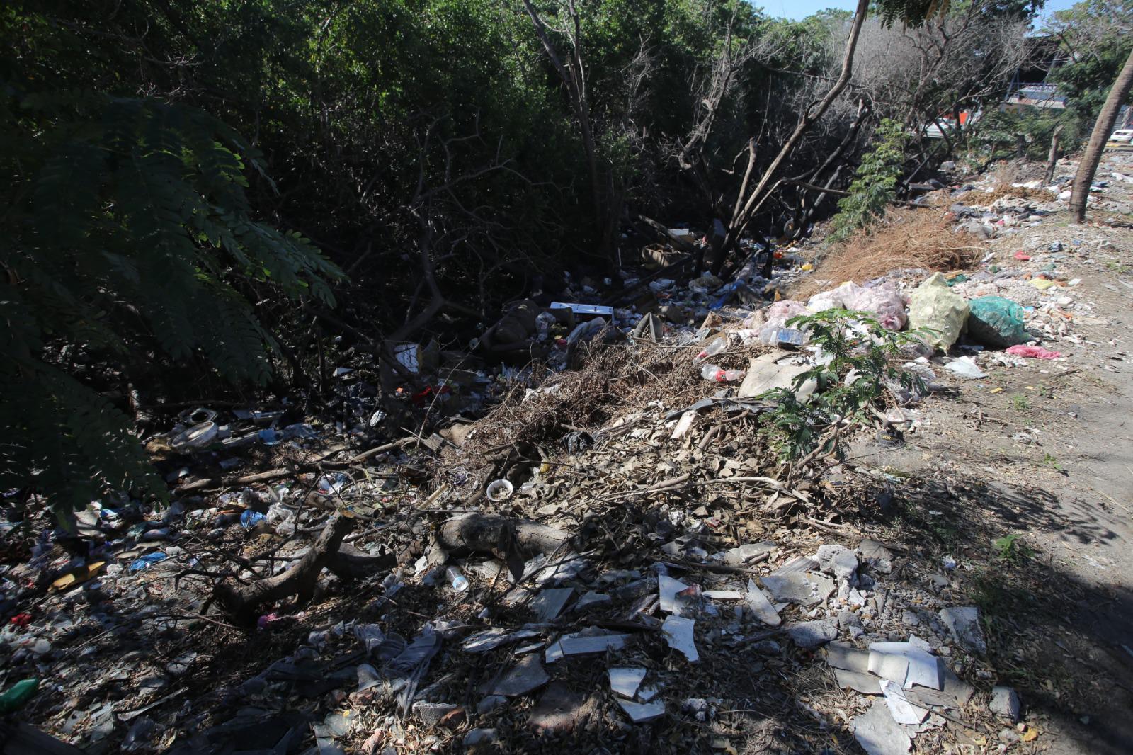 $!Continúa acumulación de basura, baches e invasión en el Estero del Infiernillo en Mazatlán