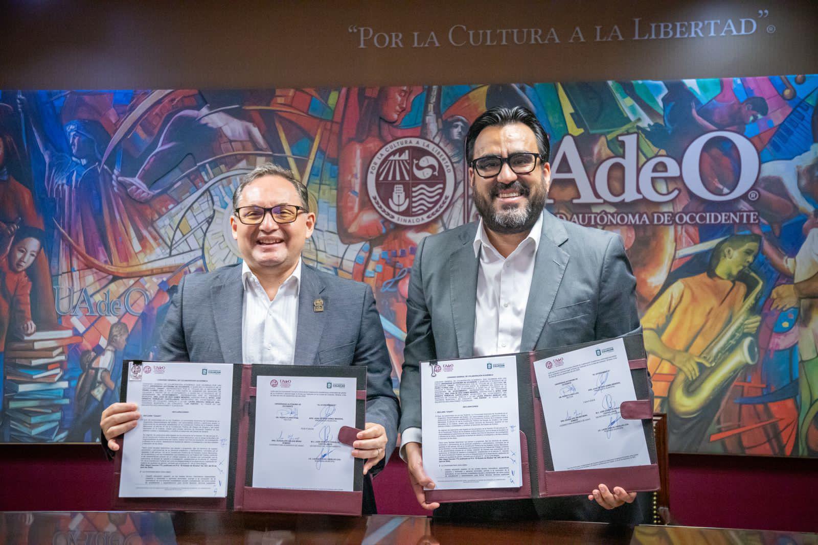 $!Gobierno de Culiacán y UAdeO firman convenio para impulsar agenda cultural y científica