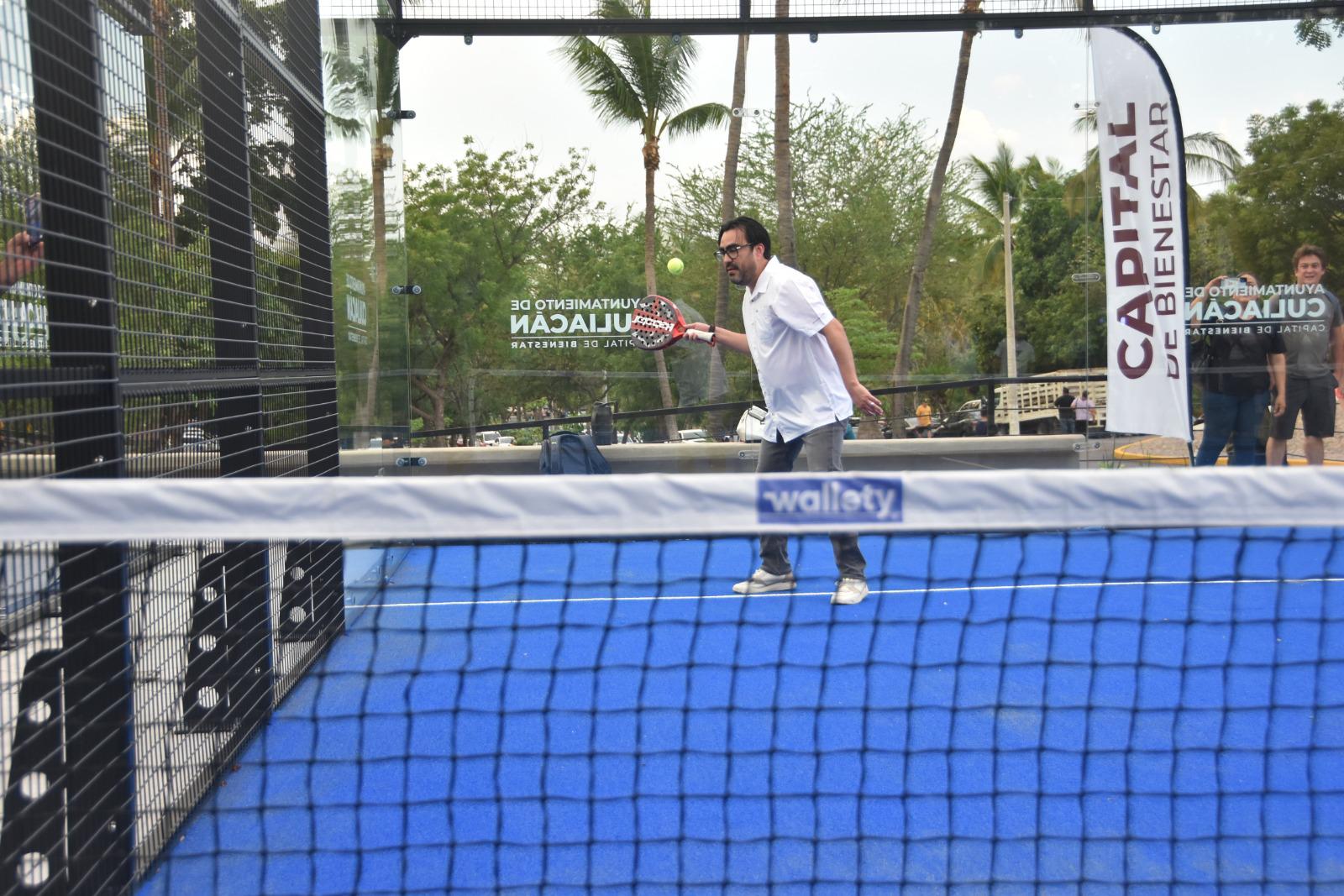 $!Inaugura Ayuntamiento de Culiacán canchas de pádel por un costo de $5 millones