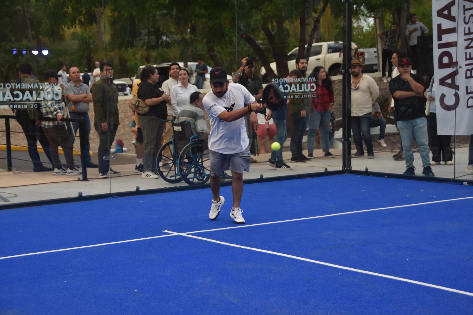 $!Inaugura Ayuntamiento de Culiacán canchas de pádel por un costo de $5 millones