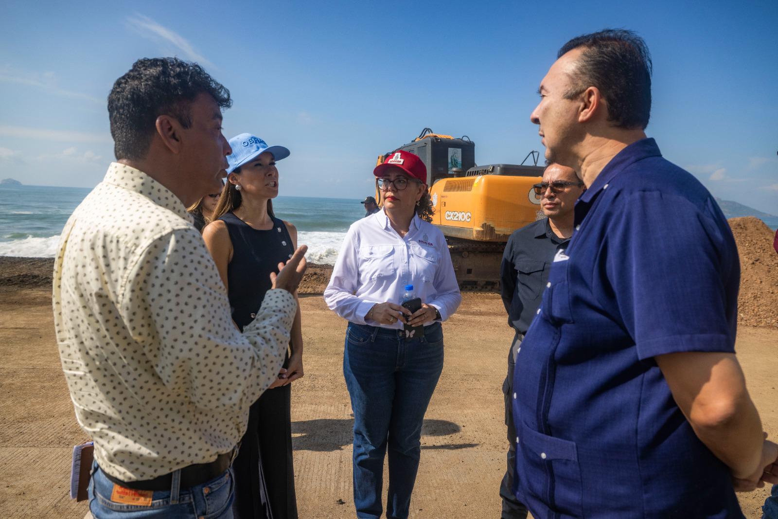 $!Se dará prioridad a rehabilitación del malecón de Mazatlán, señala Gobernadora de Sinaloa