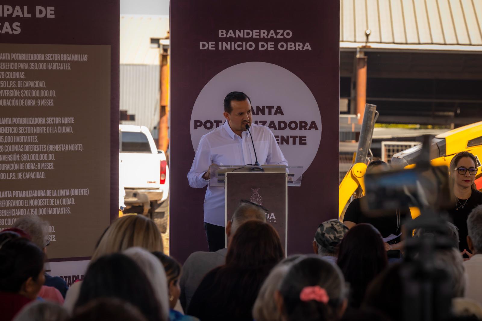 $!Dan banderazo a la construcción de planta potabilizadora en Culiacán