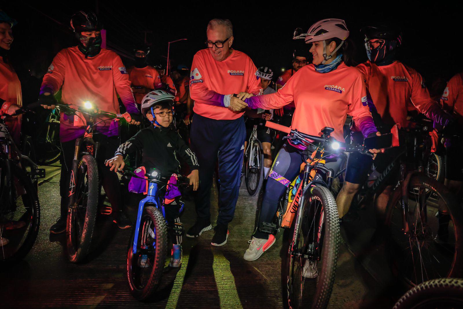 $!Rodada Naranja reúne a mil 300 ciclistas en arranque de los 16 Días de Activismo contra la Violencia de Género