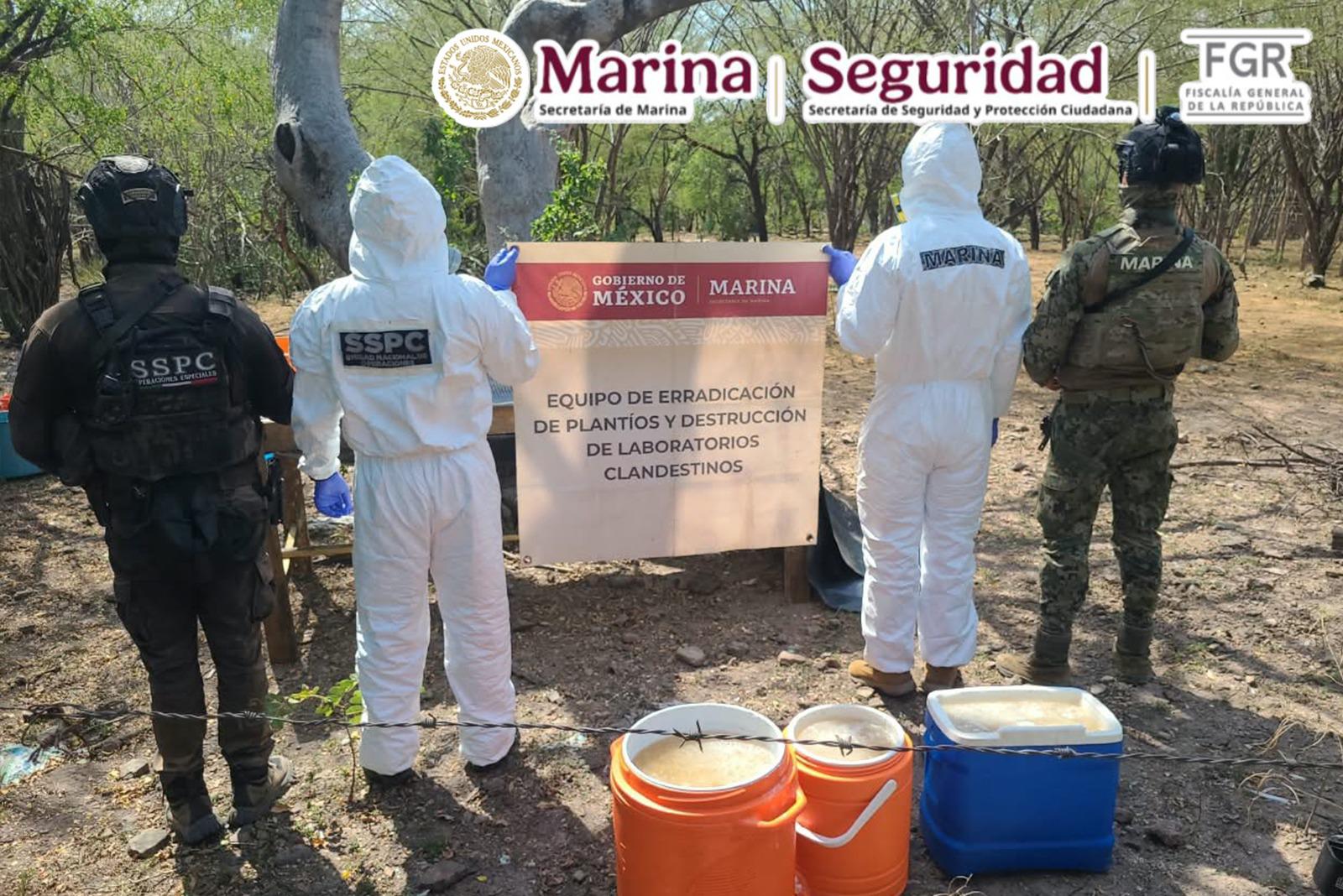 $!Inhabilitan instalación para producir metanfetamina en Culiacán; aseguran 100 kilos