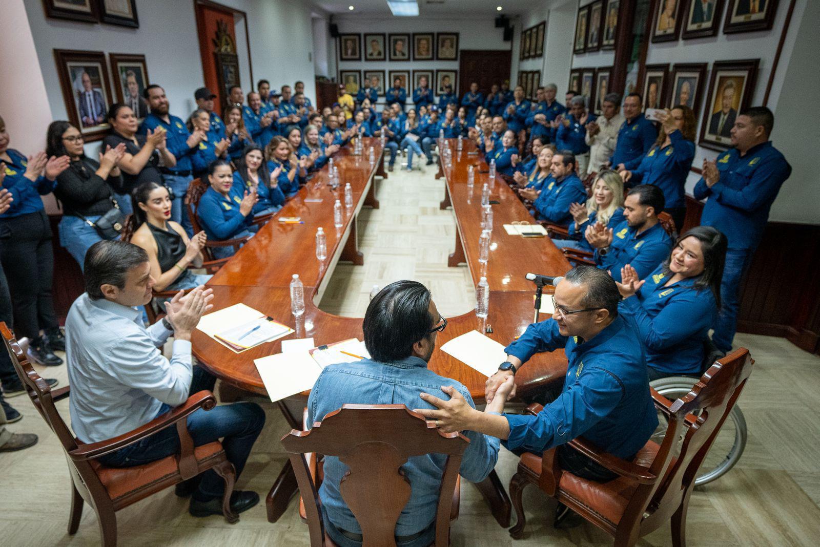 $!Firman Gobierno de Culiacán y Stasac contrato colectivo con un 7% de aumento para trabajadores