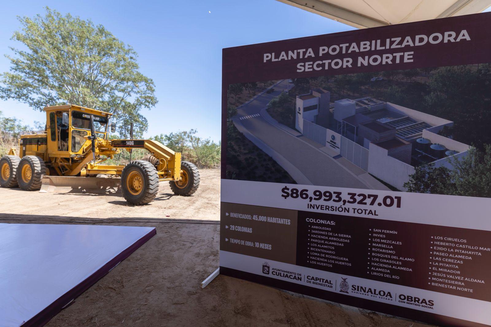 $!Anuncian nueva planta potabilizadora al norte de Culiacán; costará $86.9 millones