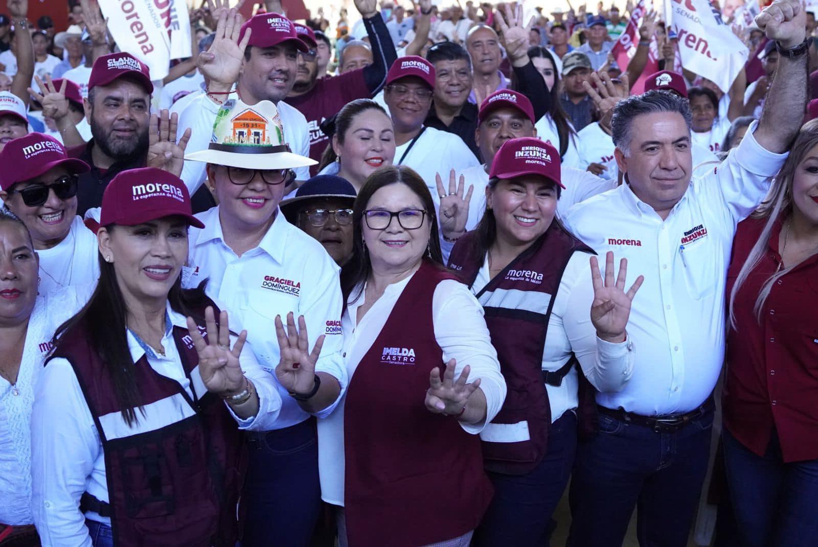 $!‘Vamos por más’, aseguran candidatos de Morena al Senado al arrancar campaña en Rosario