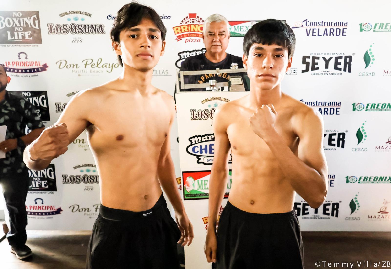 $!Pugilistas de ‘Casta de Campeón’ cumplen con pesaje en Mazatlán