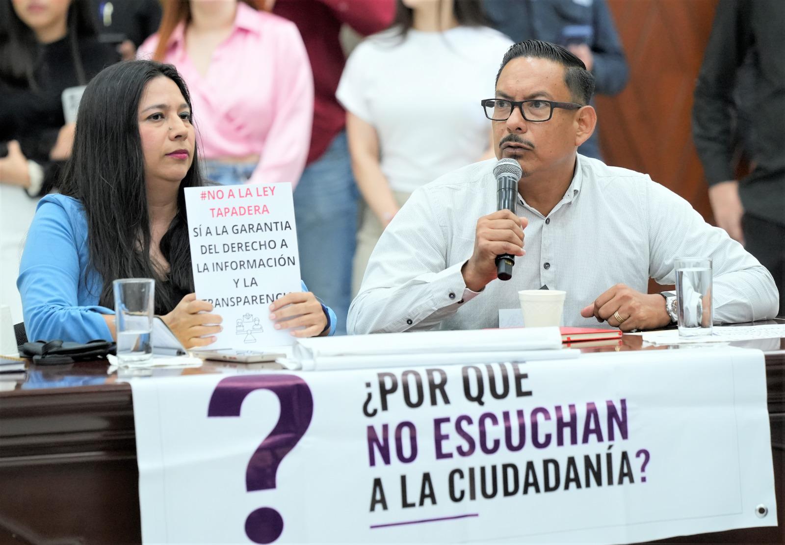 $!Organizaciones acusan simulación en diálogo sobre Ley de Transparencia de Rocha Moya