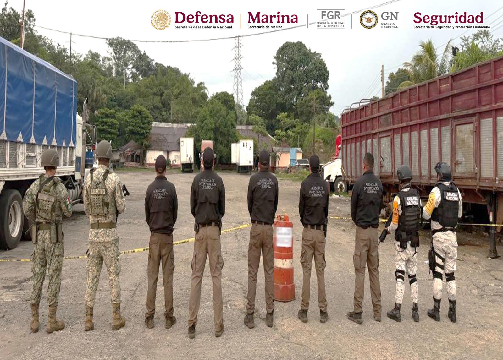 $!Catean inmueble en Chiapas y aseguran arsenal con más de media tonelada de cocaína