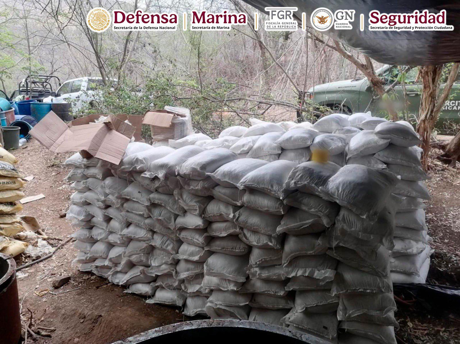 $!Aseguran contenedores con sustancias químicas en un laboratorio clandestino en Michoacán