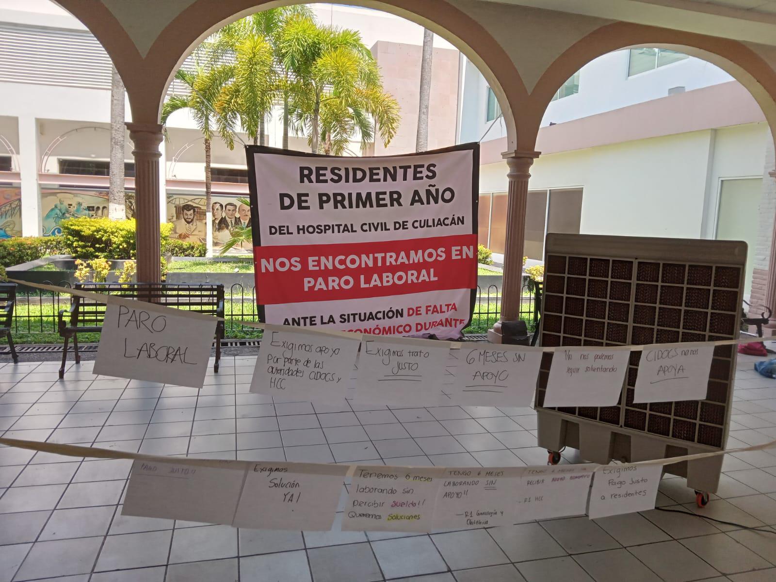 $!Residentes del Hospital Civil de Culiacán tienen 4 días en paro de labores