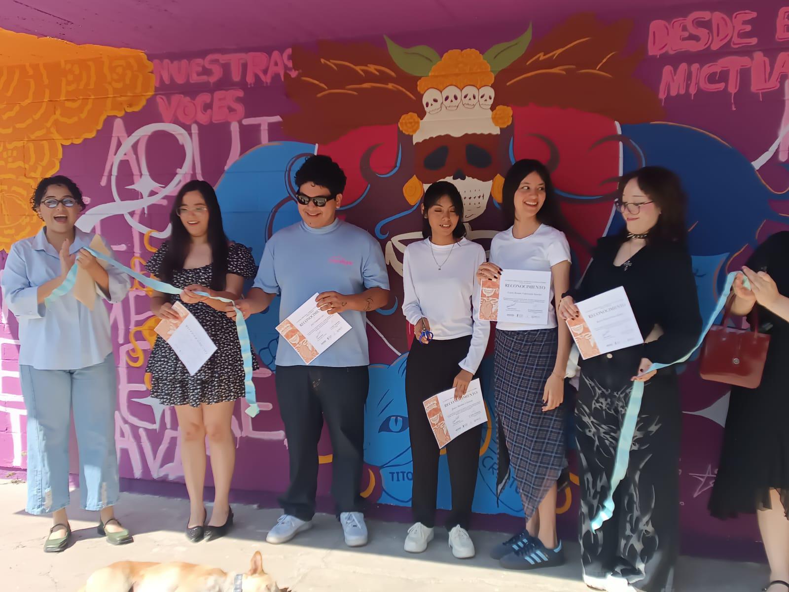 $!Engalana mural ‘Nuestras Voces desde el Mictlán’ el panteón Jardín de Mazatlán