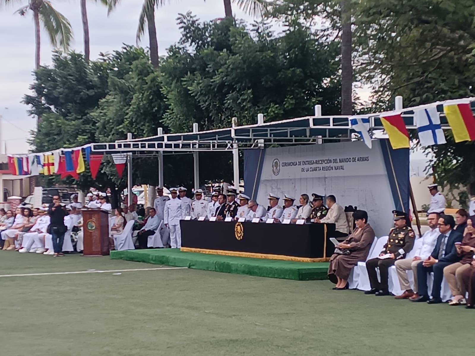 $!Juan José Bernal Méndez asume mando de la Cuarta Región Naval en Mazatlán