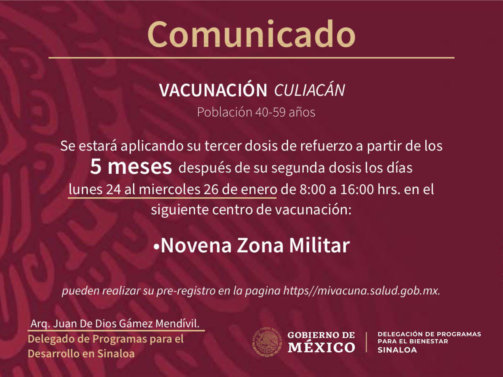 $!Si ya cumpliste 5 meses desde tu segunda dosis contra el Covid, aquí podrás aplicarte la tercera en Culiacán