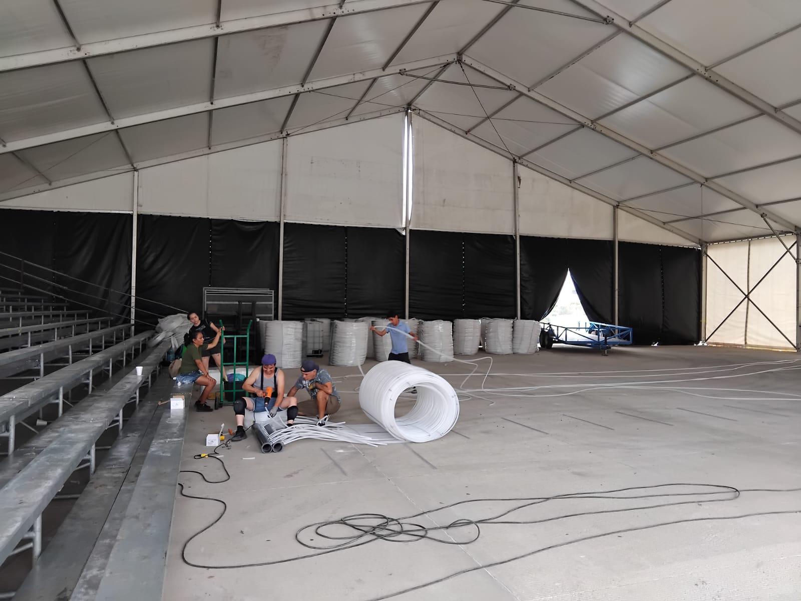 $!Avanza instalación de la Villa Navideña 2025 en Mazatlán