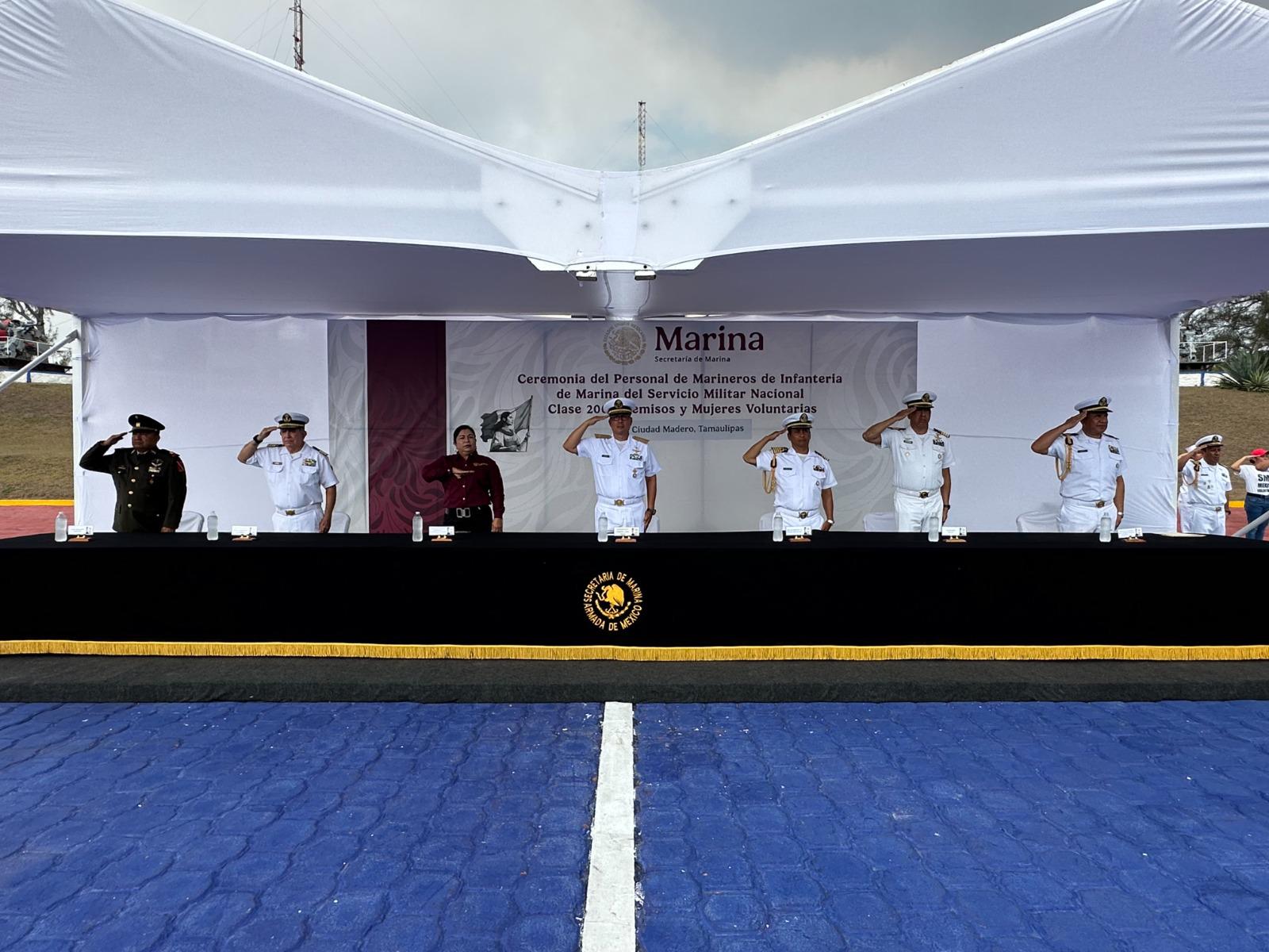 $!Marina realiza Ceremonia de Toma de Protesta y Jura de Bandera del personal de Marineros del Servicio Militar Nacional