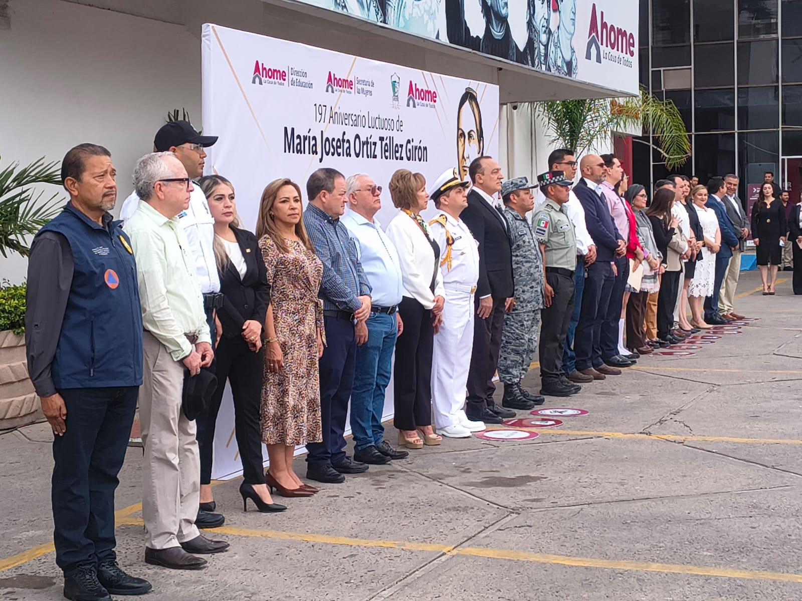 $!Ahome conmemora el 197 aniversario luctuoso de María Josefa Ortiz Téllez Girón ‘La Corregidora’