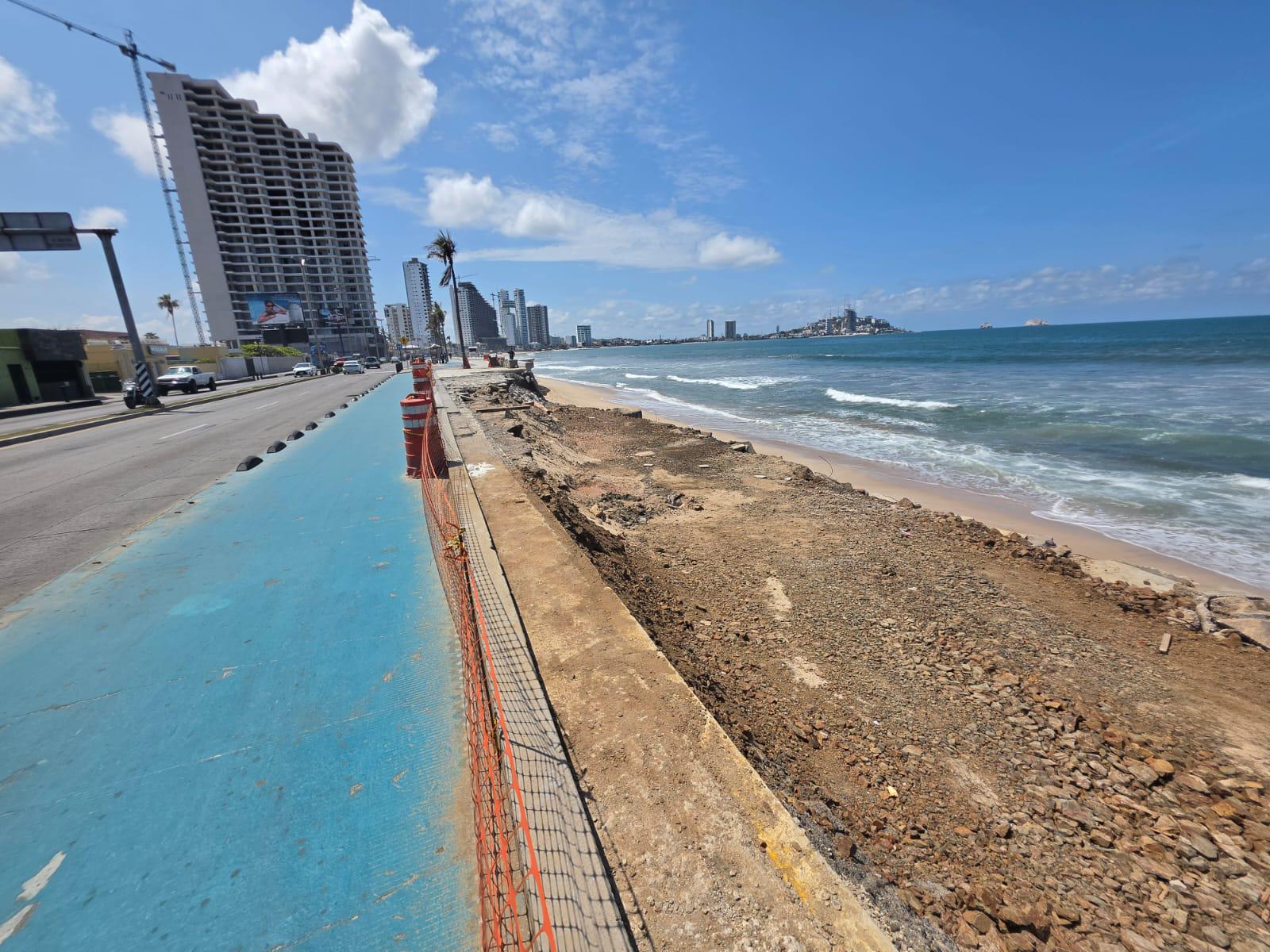 $!Rehabilitación del socavón en el malecón de Mazatlán continúa en etapa de estudios; aún no definen inversión