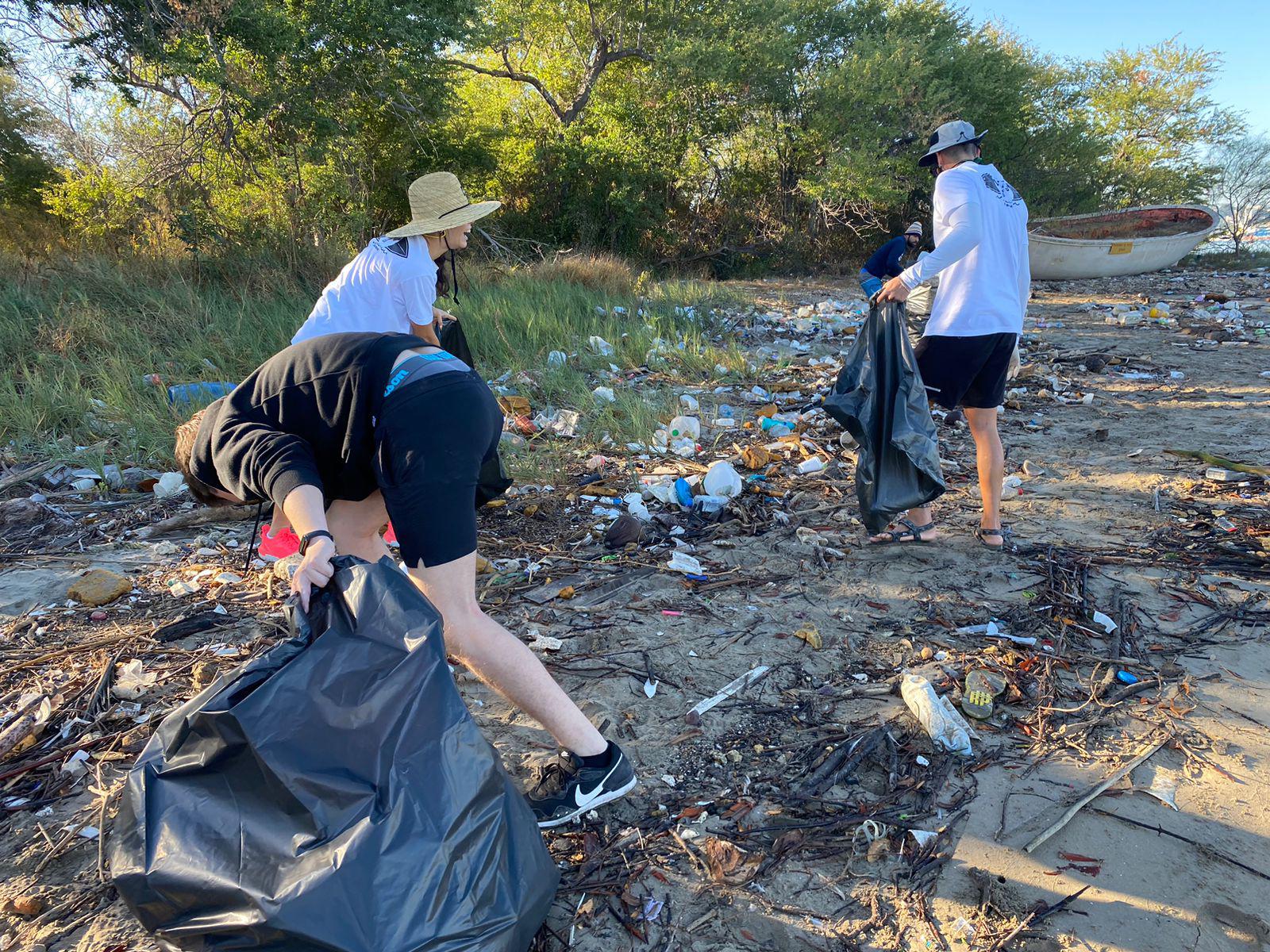 $!Extrae MazConciencia más 600 kilos de basura del manglar de la Isla de la Piedra