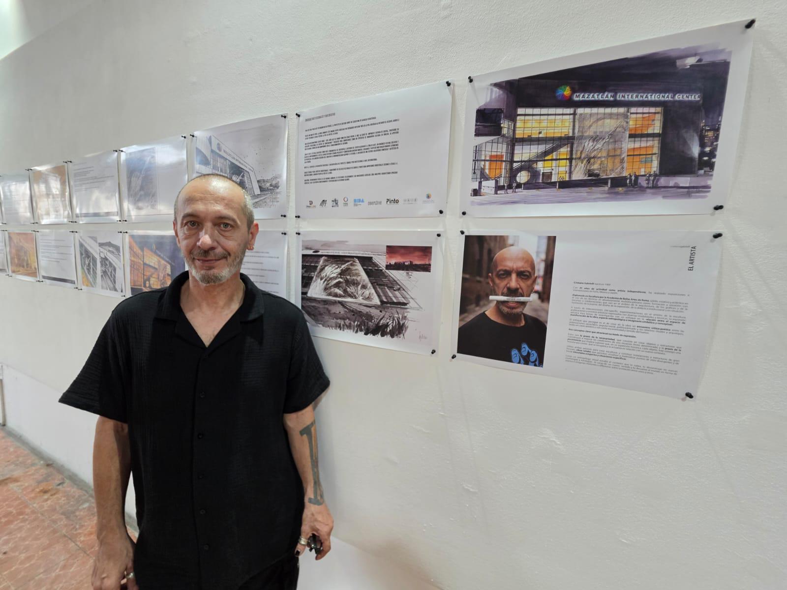 $!Escultor italiano transformará fachada del Centro de Convenciones de Mazatlán con obra monumental