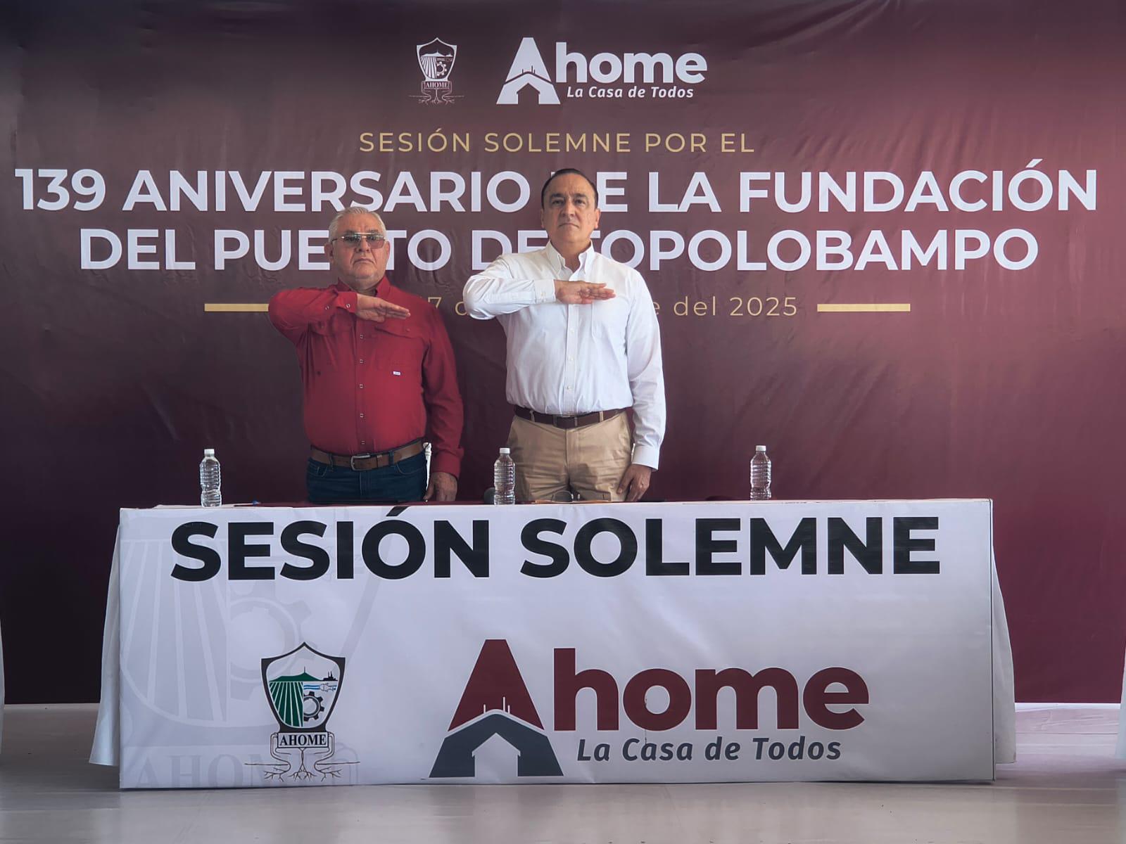 $!Traslada Cabildo de Ahome poderes a Topolobampo; celebran 139 aniversario del puerto