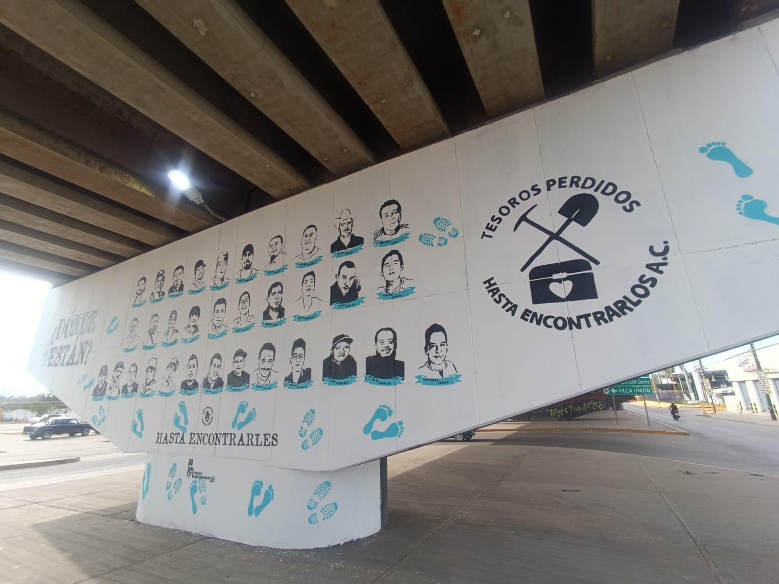 $!Plasma colectivo ‘Tesoros perdidos. Hasta encontrarlos’ nuevo mural en Mazatlán