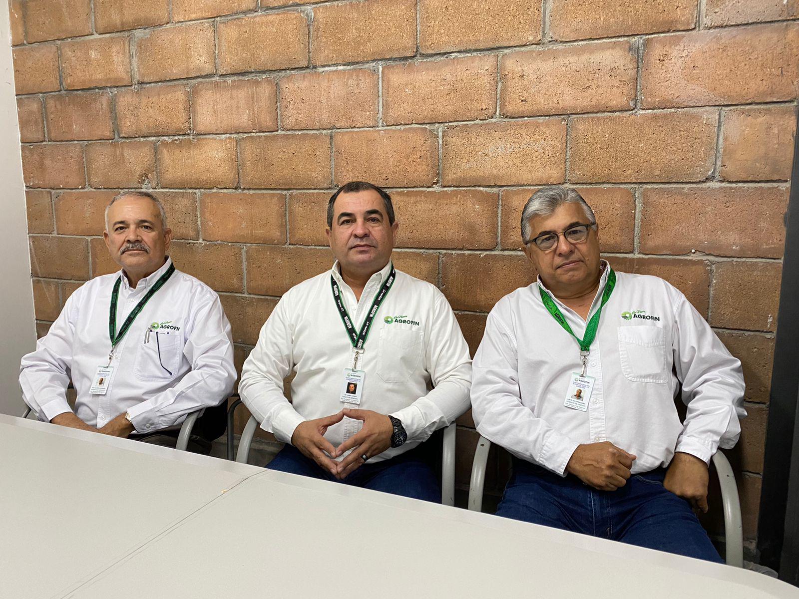 $!Directivos de Agrofin Angel Nazario Guerrero Hermosillo, Jesus Anibal Gomez Cristerna, y Luis Ernesto Gil Larraguibel.